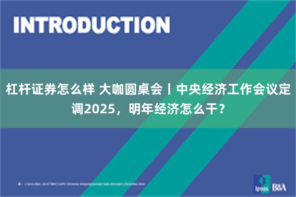 杠杆证券怎么样 大咖圆桌会丨中央经济工作会议定调2025，明年经济怎么干？